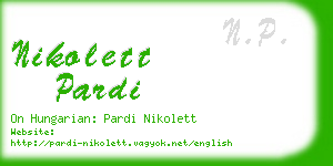 nikolett pardi business card